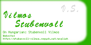 vilmos stubenvoll business card